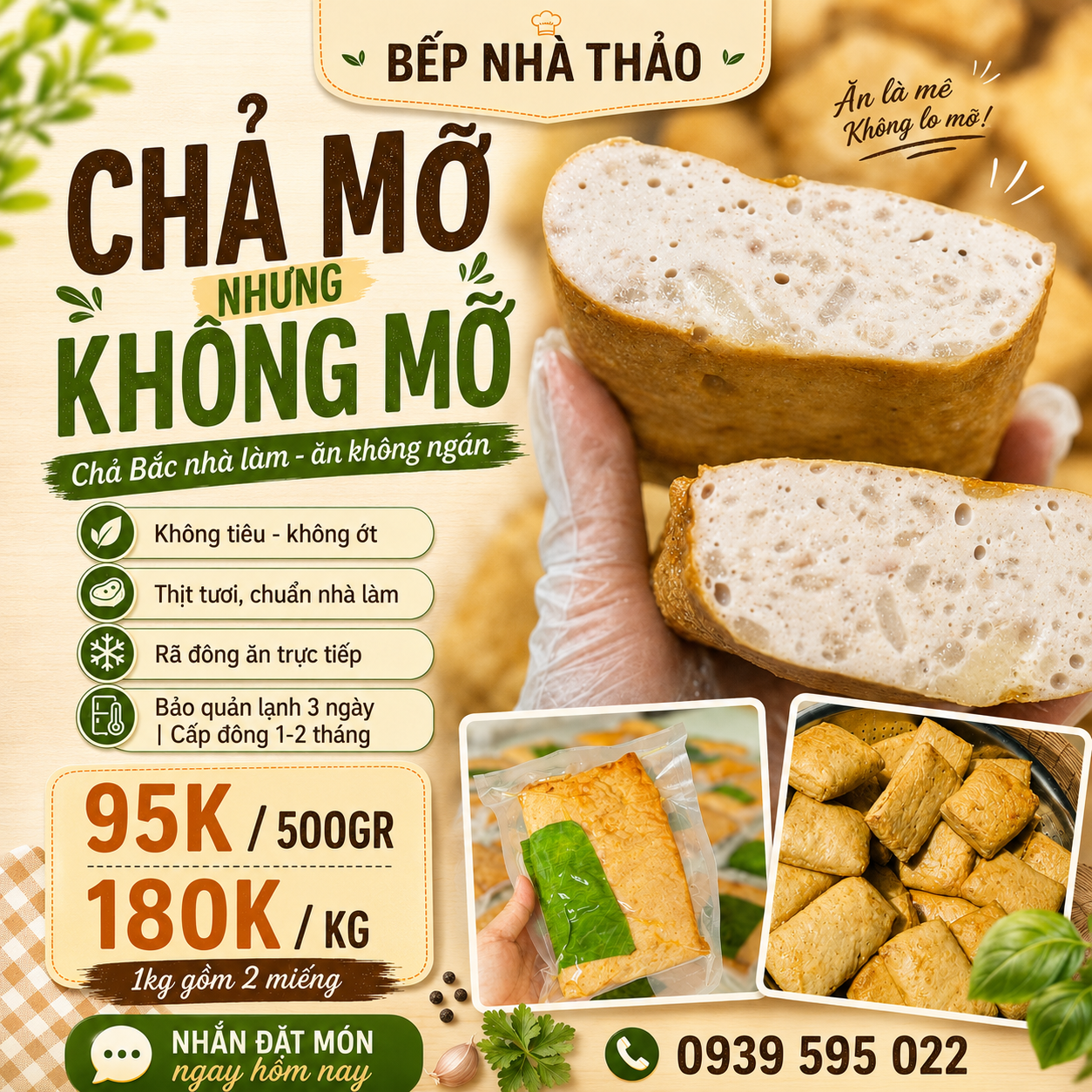 CHẢ MỠ NHƯNG KHÔNG MỠ