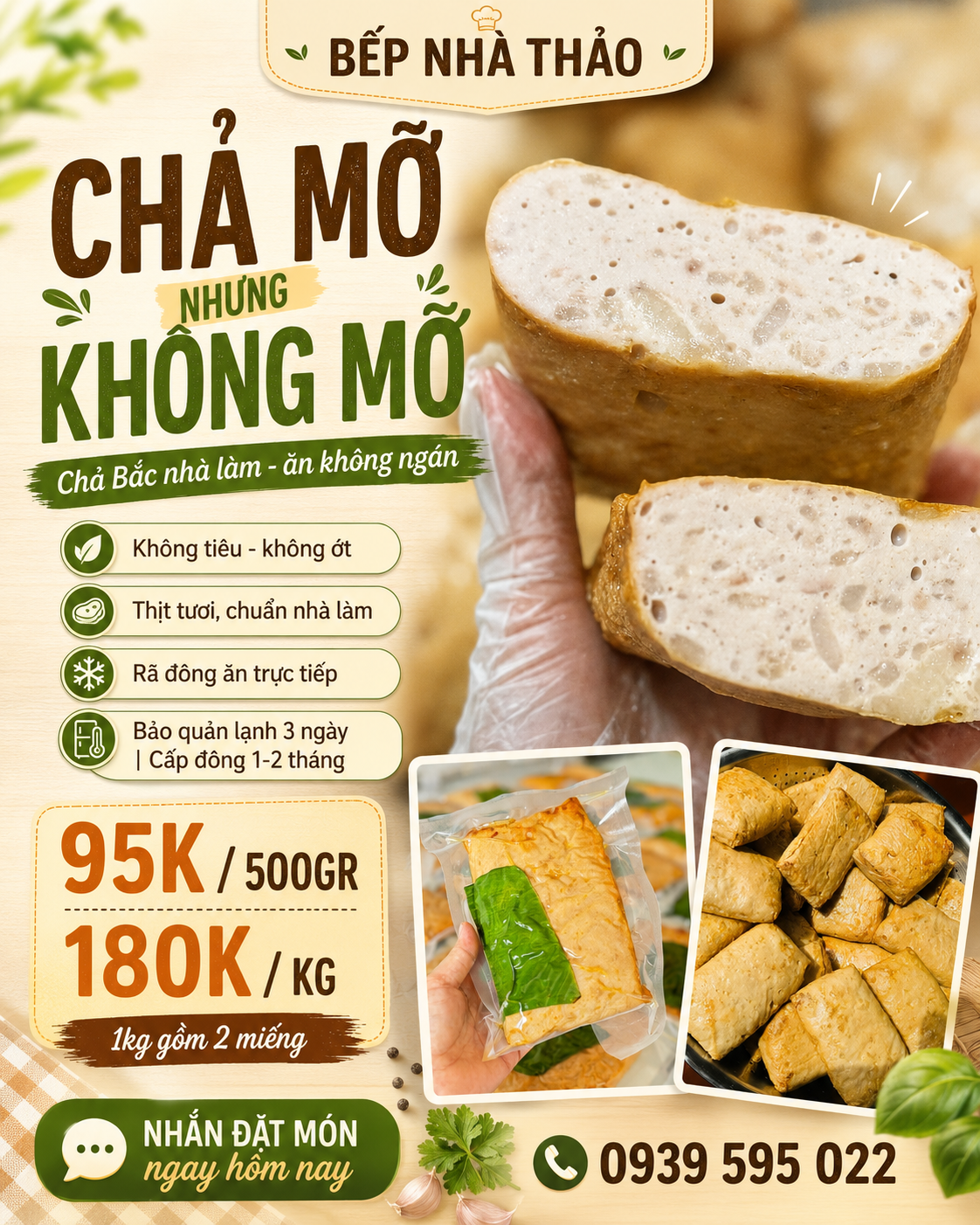 CHẢ MỠ NHƯNG KHÔNG MỠ