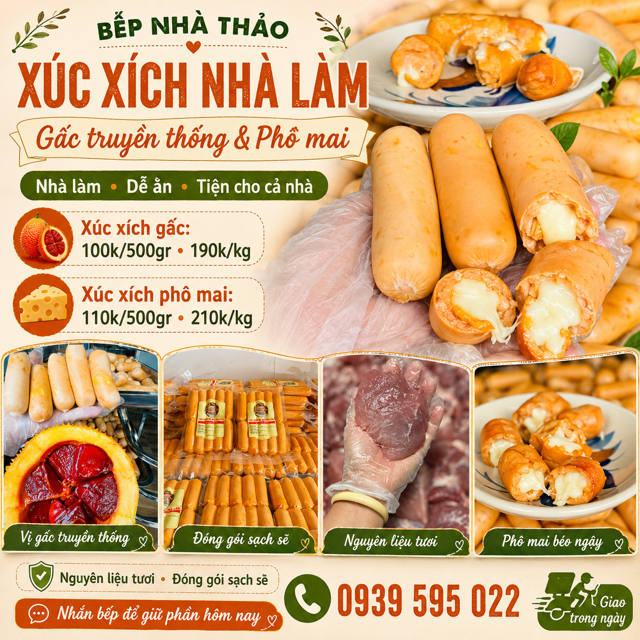 BẾP NHÀ THẢO LẠI CÓ 2 VỊ XÚC XÍCH NHÀ LÀM Ạ